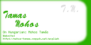 tamas mohos business card